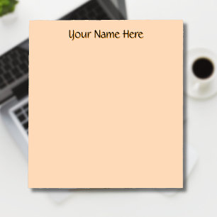 Pastel Peach Einzigartige Geschenke für Personalis Notizblock