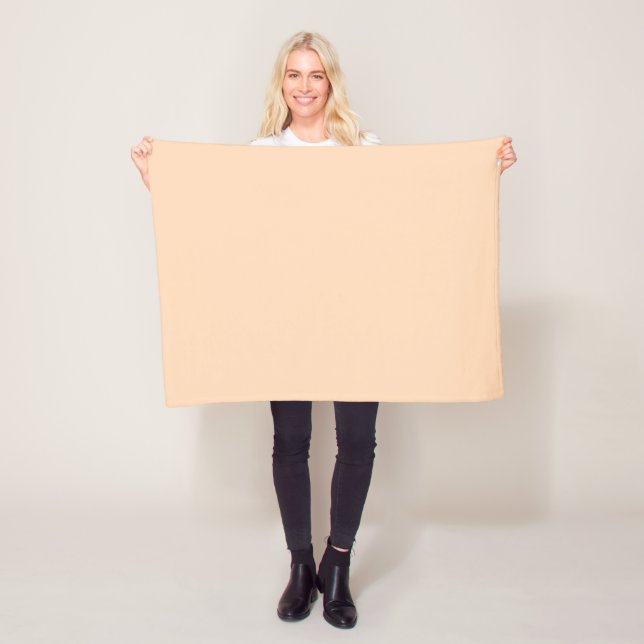Pastel Peach Solid Color | Classic | elegant Fleecedecke (Beispiel)