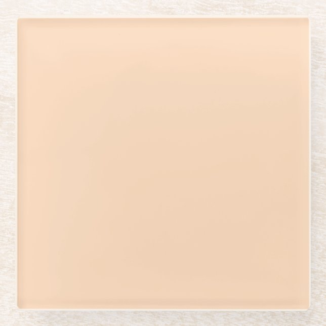 Pastel Peach Solid Color | Classic | elegant Glasuntersetzer (Vorderseite)