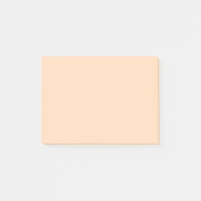 Pastel Peach Solid Color | Classic | elegant Post-it Klebezettel (Vorderseite)