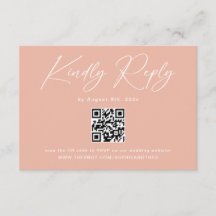 Pastel Peach Sunset Wedding RSVP