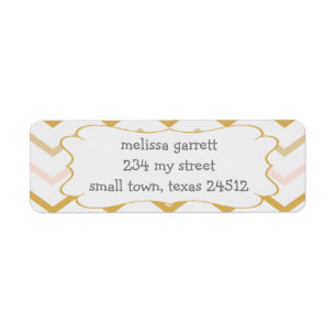 Pastel Peach und Gold Zig Zag