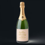 Pastel Peachy Typografy Hello Thirty Birthday<br><div class="desc">Pastel Peachy Hello Thirty Birthday</div>