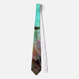 Pastel Peacock Feathers Krawatte
