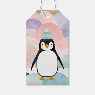 Pastel Penguin Peak Geschenkanhänger