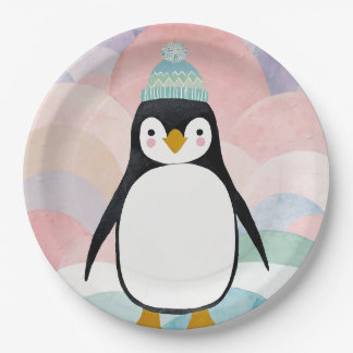 Pastel Penguin Peak Pappteller