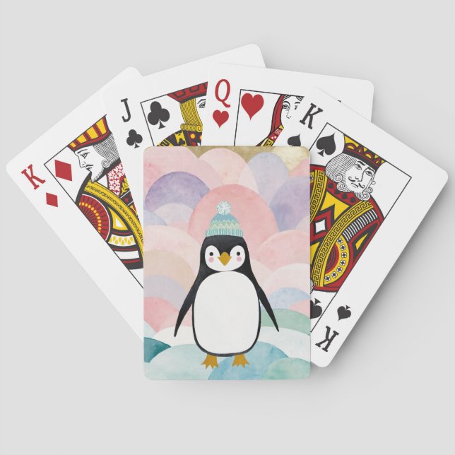 Pastel Penguin Peak Spielkarten (Rückseite)