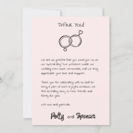 Pastel Penmanship Danke, dass die Karte blush