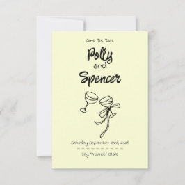 Pastel Penmanship Save the Date Buttercreme