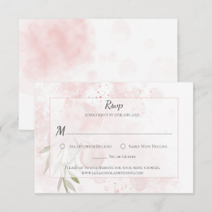 Pastel Peony Rose Aquarelle Laver RSVP