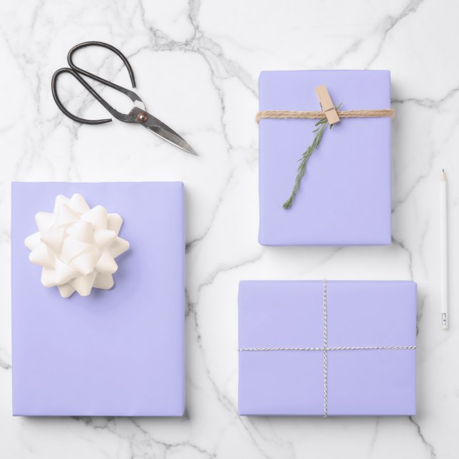 Pastel Periwinkle Farbe | Classic | elegant Geschenkpapier Set (Vorderseite)