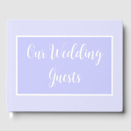 Pastel Periwinkle Purple Mariage Livre d'invité