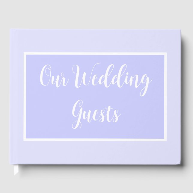 Pastel Periwinkle Purple Mariage Livre d'invité (Recto)