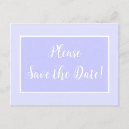 Pastel Periwinkle Save the Date Postcard Einladungspostkarte