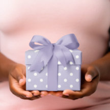 Pastel Periwinkle und weißer Polka-Dot