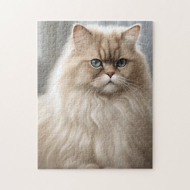 Pastel Persian Cat Portrait (Vertikal)
