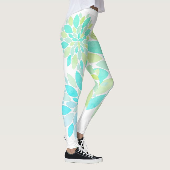 Pastel Petals Blume Muster Leggings (Rechts)