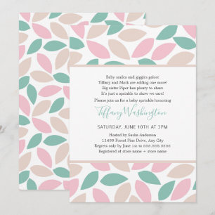Pastel Petals Gedicht Baby Sprinkle Einladung