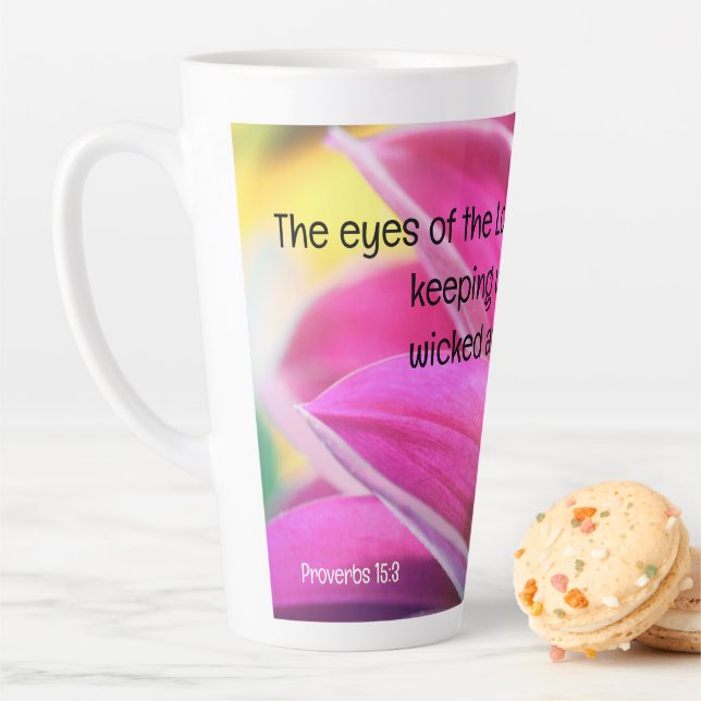 Pastel Petals Sprichwörter 15:3 Latte Tasse (Beispiel)