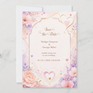 Pastel-Pfingstrosen-Liebeslied-Hochzeitsromanze Einladung