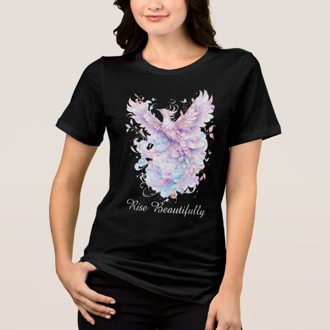 Pastel-Phoenix-Vogel  Tri-Blend Shirt (Vorderseite)