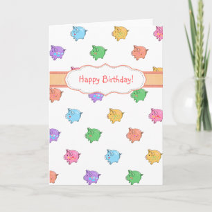 Pastel Pig Karte