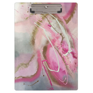 Pastel Pink Abstrakte Kunst, Dichtung und Musik Klemmbrett