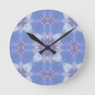 Pastel Pink and Blue #1 Runde Wanduhr