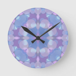 Pastel Pink and Blue #2 Runde Wanduhr