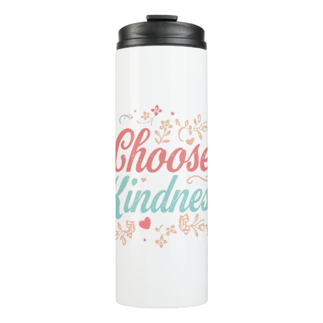 Pastel Pink and Teal Inspirational Message Thermosbecher (Vorderseite)