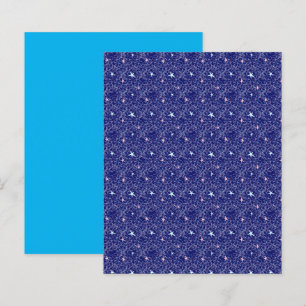 Pastel Pink Aqua Stars Blue Sky Scrapbook Papier