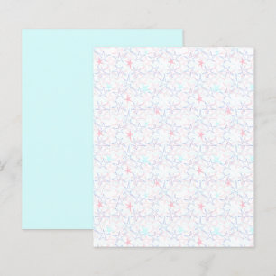 Pastel Pink Aqua Stars sur papier à gratte-ciel bl