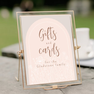 Pastel Pink Baby in Blütendusche Tafelschild Poster