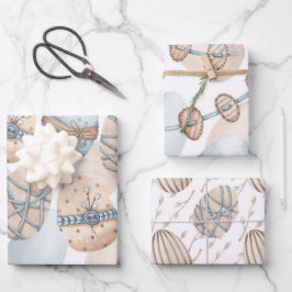 PASTEL PINK & BLAUE EASTER GESCHENKPAPIER SET
