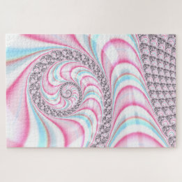 Pastel Pink Blue Candy Cane Spiral