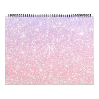 Pastel Pink Blue Glittery Kalender