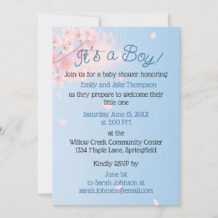 Pastel Pink Blue Green Pregnant Baby Boy Dusche Einladung