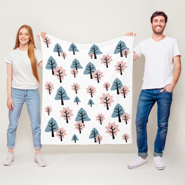 Pastel Pink Blue Tree Cookie Bell Star Weihnachten Fleecedecke (Beispiel)