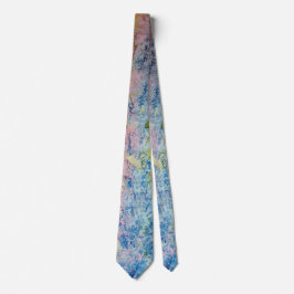 Pastel Pink Blue Yellow Textured Modern Abstract Krawatte