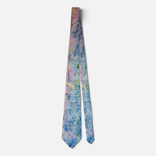 Pastel Pink Blue Yellow Textured Modern Abstract Krawatte