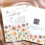 Pastel Pink Boho Wildblumen Hochzeiten QR-Code Einladung<br><div class="desc">Für weitere Anpassungen klicken Sie bitte auf "Diese Vorlage personalisieren",  dann auf "Bearbeiten mit dem Entwurfswerkzeug". Stilvoll bearbeitbare Vorlagen,  die leicht zu benutzen sind,  weitere Artikel im Laden verfügbar (Einladungen,  uAwg,  Dankeschön-Karten,  Schreibwaren & Dekor). Wenn Sie Hilfe oder passende Artikel benötigen,  kontaktieren Sie mich bitte.</div>