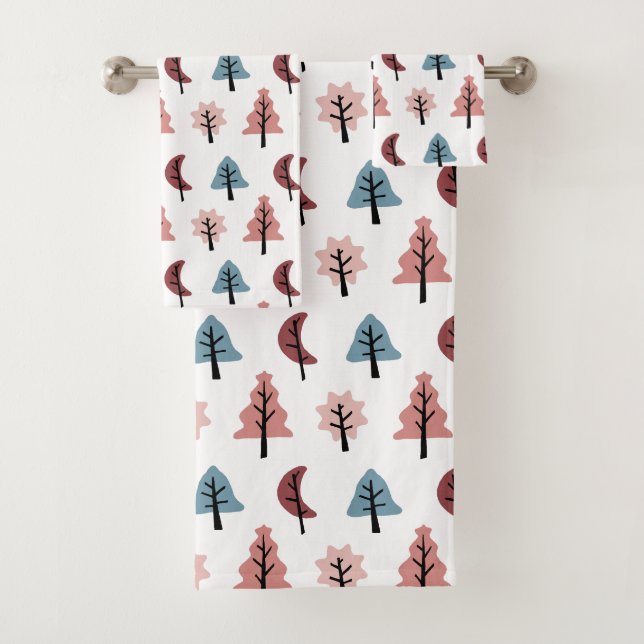Pastel Pink Christmas Tree Motif Holiday (En situation)