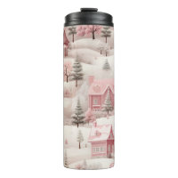 PASTEL PINK CHRISTMAS WINTER SCENE