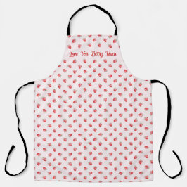 Pastel Pink Coquette Strawberry Personalisiert Schürze