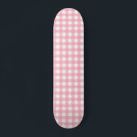 Pastel Pink Cottagecore Gingham Karos Skateboard<br><div class="desc">Pink Cottagecore Gingham trendige ästhetische Gestaltung</div>