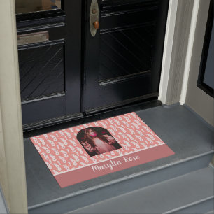 PASTEL PINK CUSTOM HALLOWEEN BOO FUßMATTE