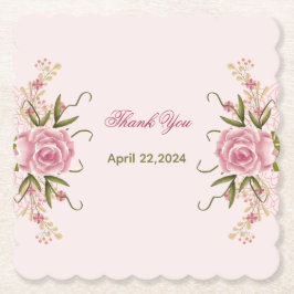 Pastel Pink Double Joint Twin Geburtstag Vielen Da Untersetzer