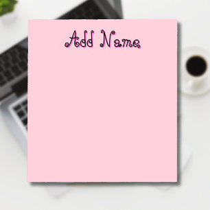 Pastel Pink Einzigartige Geschenke für Personalisi Notizblock