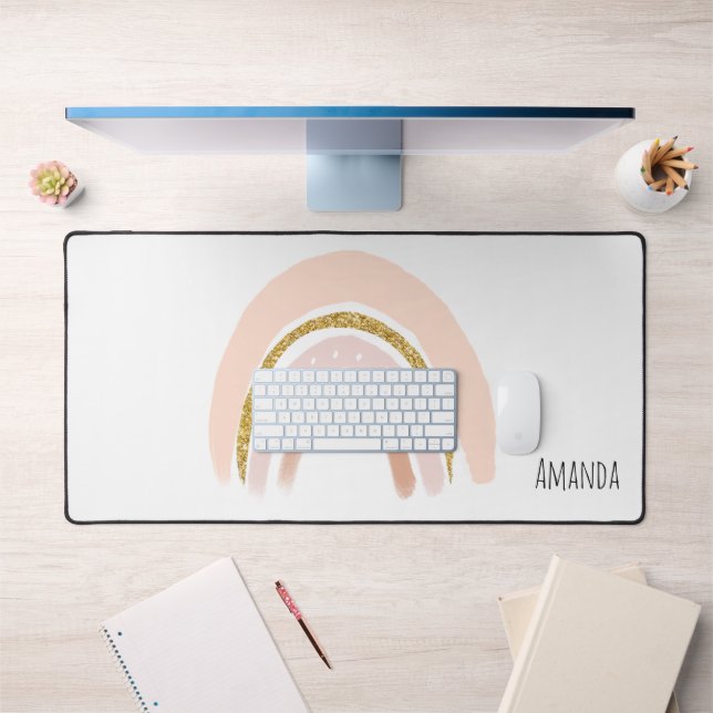 Pastel Pink & Faux Parties scintillant Rainbow Boh (Bureau 1)