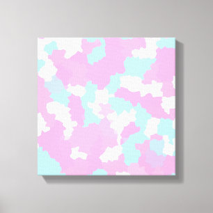Pastel Pink Feminine Abstrakt Camouflage Leinwand